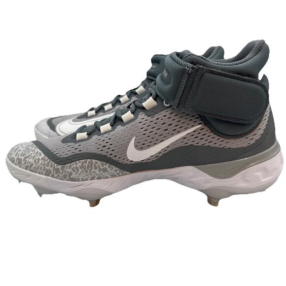 Nike Alpha Huarache Men's Elite 4 Mid Baseball Cleats Sz 13 Gray DJ6520-012 - Picture 6 of 10